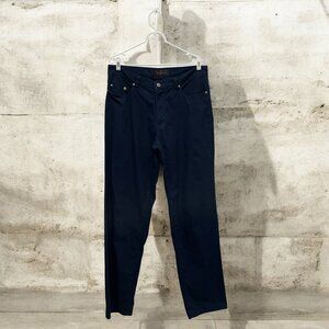 Pierre Cardin Navy Cotton Pants Mens 36x34 Minimalist Normcore Classic Casual Fi